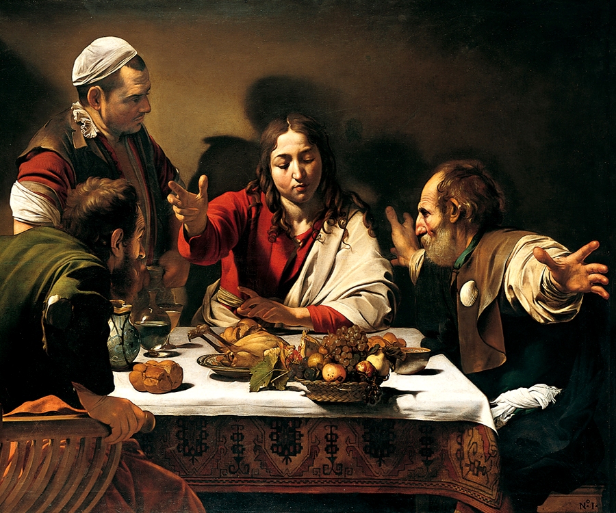 Caravaggio, Cena di Emmaus, 1600-02, National Gallery, Londra.