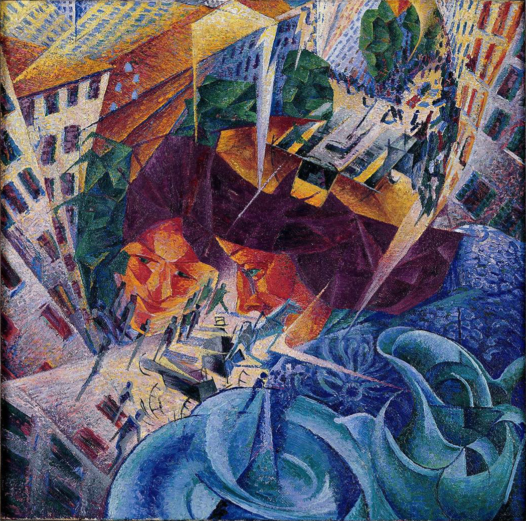 Umberto Boccioni, Visioni simultanee, 1911, Von der Heydt Museum, Wuppertal.